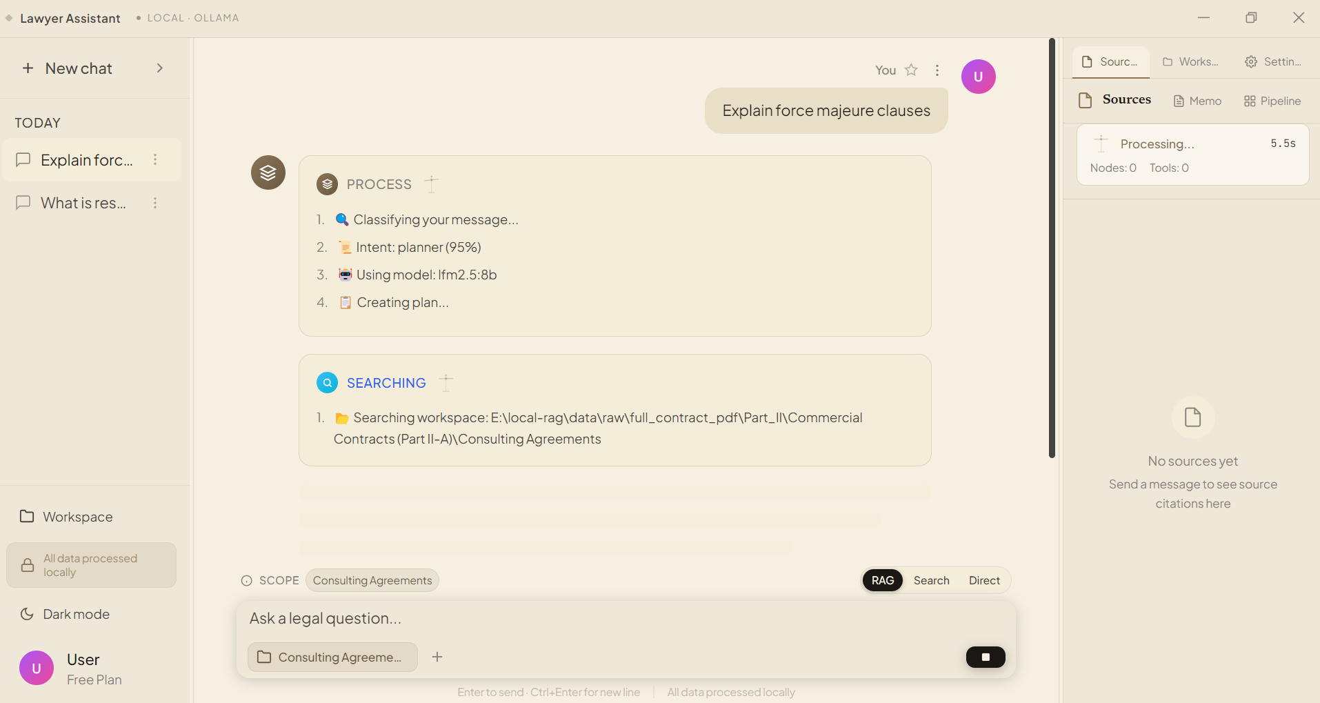Hybrid search retrieving and reranking results
